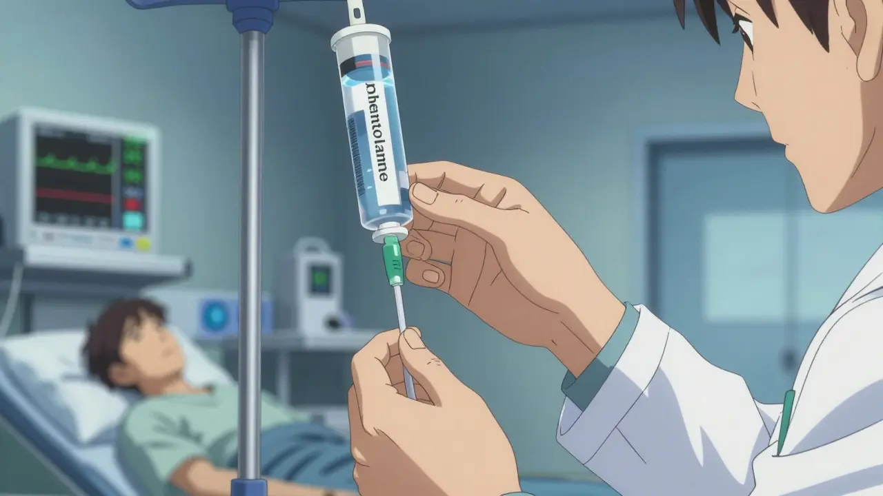 Close-up anime shot of a doctor preparing an IV medication in a high-pressure emergency room.